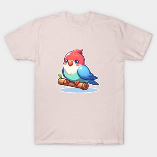 cute lovebird cartoon illustration T-Shirt